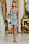 Load image into Gallery viewer, Cocktail Dresses Homecoming Short Fitted Cocktail Dress Sage