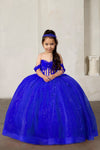 Load image into Gallery viewer, LA Merchandise LAZSCK328 Girls 3D Floral Illusion Corset A-Line Gown with Back Bow