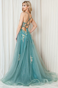 LA Merchandise LAATM1003 Embroidered Pageant Gown
