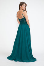 Load image into Gallery viewer, LA Merchandise LAF8185 Lace Appliqué Spaghetti Strap A-Line Gown Formal Prom &amp; Evening Dress