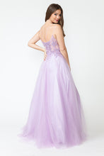 Load image into Gallery viewer, LA Merchandise LAF8182 Sheer Bodice &amp; Floral Appliques Spaghetti Strap Tulle Dress