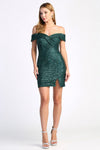 Load image into Gallery viewer, Cocktail Dresses Short Homecoming Fitted Sequin Cocktail Dress Emerald