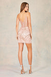 Load image into Gallery viewer, Cocktail Dresses Fitted Short Glitter Printed Cocktail Dress Rose Gold