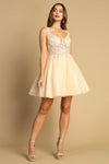 Load image into Gallery viewer, Cocktail Dresses Short Cocktail A Line Glitter Mini Dress Champagne