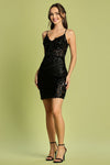 Load image into Gallery viewer, Cocktail Dresses Fitted Short Floral Cocktail Dress Black