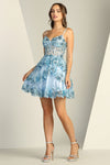 Load image into Gallery viewer, Cocktail Dresses Homecoming Short Glitter Corset Prom Dress Baby Blue