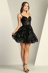 Load image into Gallery viewer, Cocktail Dresses Homecoming Short Glitter Corset Prom Dress Black