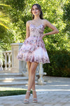 Load image into Gallery viewer, Cocktail Dresses Homecoming Short Glitter Corset Prom Dress Blush