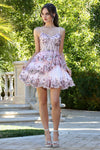 Load image into Gallery viewer, Cocktail Dresses Homecoming Short Glitter Corset Prom Dress Silver
