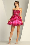 Load image into Gallery viewer, Cocktail Dresses Homecoming Short Glitter Corset Prom Dress Fuchsia
