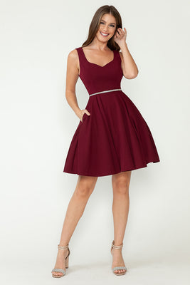 Wholesale Cocktail Dress Sweetheart Sleeveless A-Line Dress By LAF5259
