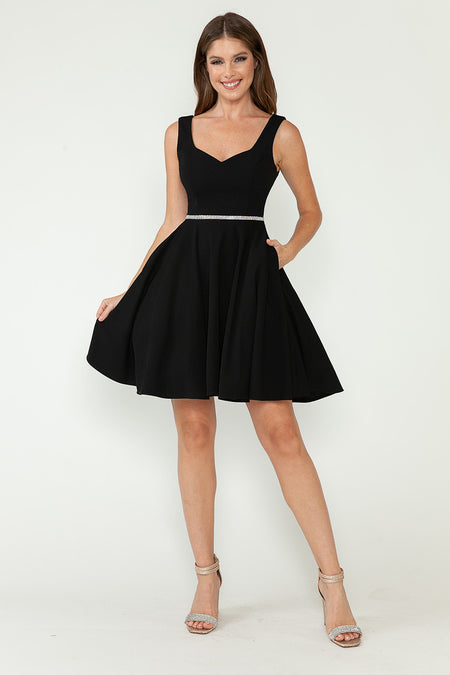 Wholesale Cocktail Dress Sweetheart Sleeveless A-Line Dress By LAF5259