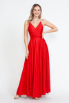 Load image into Gallery viewer, Wholesale Evening Dress V-Neck Spaghetti Strap A-Line Gown By LAF5275
