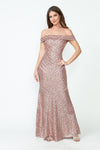 Load image into Gallery viewer, La Merchandise LN5224 Sequined Off Shoulder Prom Wholesale Formal Gown