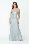 Load image into Gallery viewer, La Merchandise LN5224 Sequined Off Shoulder Prom Wholesale Formal Gown