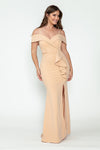 Load image into Gallery viewer, La Merchandise LN5206 Simple Stretchy Cold Shoulder Bridesmaids Dress