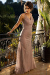 Load image into Gallery viewer, Sleeveless Beaded Illusion Formal Dress By LA Merchandise LAF8423