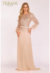 Load image into Gallery viewer, Terani Couture 1921M0473 Clearance Blush Size 16 Wholesale Floor-Length Evening Dress