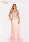 Load image into Gallery viewer, Terani Couture 1921M0473 Clearance Blush Size 16 Wholesale Floor-Length Evening Dress