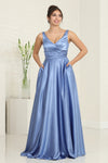 Load image into Gallery viewer, LA Merchandise LA1994 Sleeveless Maid Of Honor Satin Evening Gown - DUSTY BLUE - Dress LA Merchandise