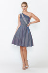 Load image into Gallery viewer, Wholesale Graduation Dress Asymmetrical One Shoulder Dress By LAF5272