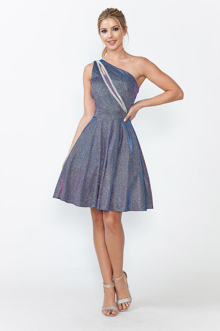 Wholesale Graduation Dress Asymmetrical One Shoulder Dress By LAF5272