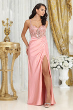 Load image into Gallery viewer, LA Merchandise LA2006 Sleeveless Ruched Slit Prom Sexy Evening Gown - DUSTY ROSE - Dress LA Merchandise