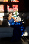 Load image into Gallery viewer, Wholesale Sleeveless Beaded Corset Prom Dress Luxury Embellished Satin Evening Gown by LAF8482