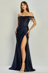 Load image into Gallery viewer, LA Merchandise LAL3268 Off Shoulder Sequin Glitter Corset Prom Gown