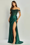 Load image into Gallery viewer, LA Merchandise LAL3268 Off Shoulder Sequin Glitter Corset Prom Gown