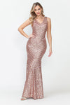 Load image into Gallery viewer, La Merchandise LN5150 V-Neck Sequined Long Formal Wholesale Gowns