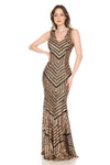 Load image into Gallery viewer, La Merchandise LN5150 V-Neck Sequined Long Formal Wholesale Gowns