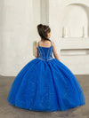 Load image into Gallery viewer, LA Merchandise LAZSCK317 Girls Beaded V-Neck Glitter Tulle Floor-Length A-Line Gown - - Girls Formal Dresses LAZ