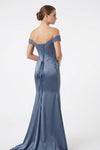 Load image into Gallery viewer, LA2258 Wholesale Off-Shoulder Beaded Lace Mermaid Evening Gown with Corset Back Ruched Satin Dress - - Long Prom Dress LA MERCHANDISE