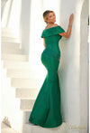 Load image into Gallery viewer, Terani Couture 232M1530 Clearance Emerald Size 12 Wholesale Long Off-Shoulder Mother of the Bride Dress