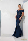 Load image into Gallery viewer, Terani Couture 232M1530 Clearance Emerald Size 12 Wholesale Long Off-Shoulder Mother of the Bride Dress