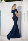 Load image into Gallery viewer, Terani Couture 232M1530 Clearance Emerald Size 12 Wholesale Long Off-Shoulder Mother of the Bride Dress