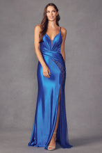 Load image into Gallery viewer, LA Merchandise LAT2417 Sheer Side Slit Prom Sexy Strappy Gown