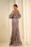 Load image into Gallery viewer, Clearance Mauve Wholesale Off The-shoulder Puff Sleeves Sheath Dress By Terani Couture 251m4414 - - Prom Dresses Terani Couture