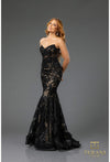 Load image into Gallery viewer, Terani Couture 251P4355 Clearance Black-Nude Size 8 Wholesale Strapless Beaded Mermaid Prom Evening Gown - - Dress Terani Couture
