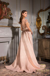 Load image into Gallery viewer, Terani Couture 252E5157 Clearance Rose Gold Size 12 Wholesale Fitted Evening Gown with Dramatic Overskirt - - Dress Terani Couture