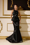 Load image into Gallery viewer, Terani Couture 252E5513 One-Shoulder Satin Mermaid Dress with Draped Bodice