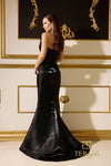 Load image into Gallery viewer, Terani Couture 252E5513 One-Shoulder Satin Mermaid Dress with Draped Bodice