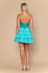 Load image into Gallery viewer, Wholesale Strapless Beaded Sweetheart Corset Tiered Ruffle Short Homecoming Dress by LAY26134 - - Short Cocktail Dresses LAY