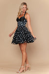 Load image into Gallery viewer, LAY26162 Wholesale Polka Dot Halter Corset Short Homecoming Dress with Tiered Ruffle Skirt