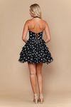 Load image into Gallery viewer, LAY26162 Wholesale Polka Dot Halter Corset Short Homecoming Dress with Tiered Ruffle Skirt
