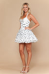Load image into Gallery viewer, LAY26162 Wholesale Polka Dot Halter Corset Short Homecoming Dress with Tiered Ruffle Skirt