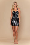 Load image into Gallery viewer, Wholesale LAY26182 Polka Dot Corset Short Halter Sweetheart Neckline Dress with Lace-Up Back