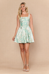 Load image into Gallery viewer, LAY26202 Wholesale Square Neckline Floral Jacquard Corset Short Dress Fit &amp; Flare Party Dress