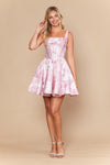 Load image into Gallery viewer, LAY26202 Wholesale Square Neckline Floral Jacquard Corset Short Dress Fit &amp; Flare Party Dress